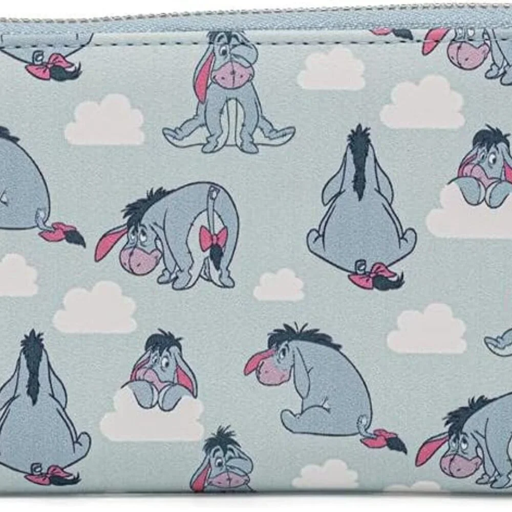 Eeyore Faux Leather Wallet Zip Around Cartoon Disney Winnie the Pooh for Women